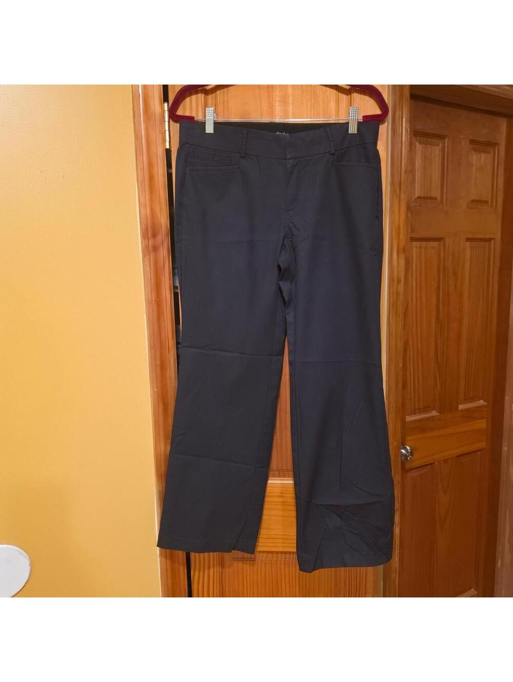 Dockers Black Khaki Stretch Wide Leg Pants Size 10P